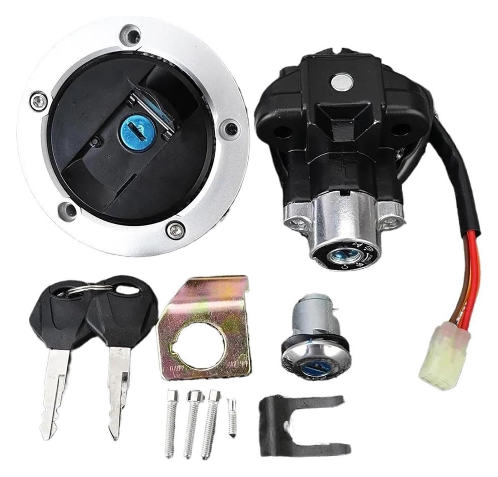 Cerradura De Encendido para Suzuki para SV1000 2003-2005 para SV1000S 2003-2007 Interruptor Arranque Llave Encendido Motocicleta Juego Tapa Tanque Combustible