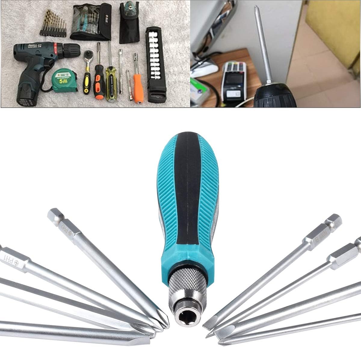 Screwdriver Set, 9 in 1 Precision Screwdriver Bit, Magnetic Driver Set, Electronic Repair Tool Kits, Flexible Shaft for iPhone8, iphone8 Plus/PC/ PS4/ Tablet/Game Console/Electronic Devices