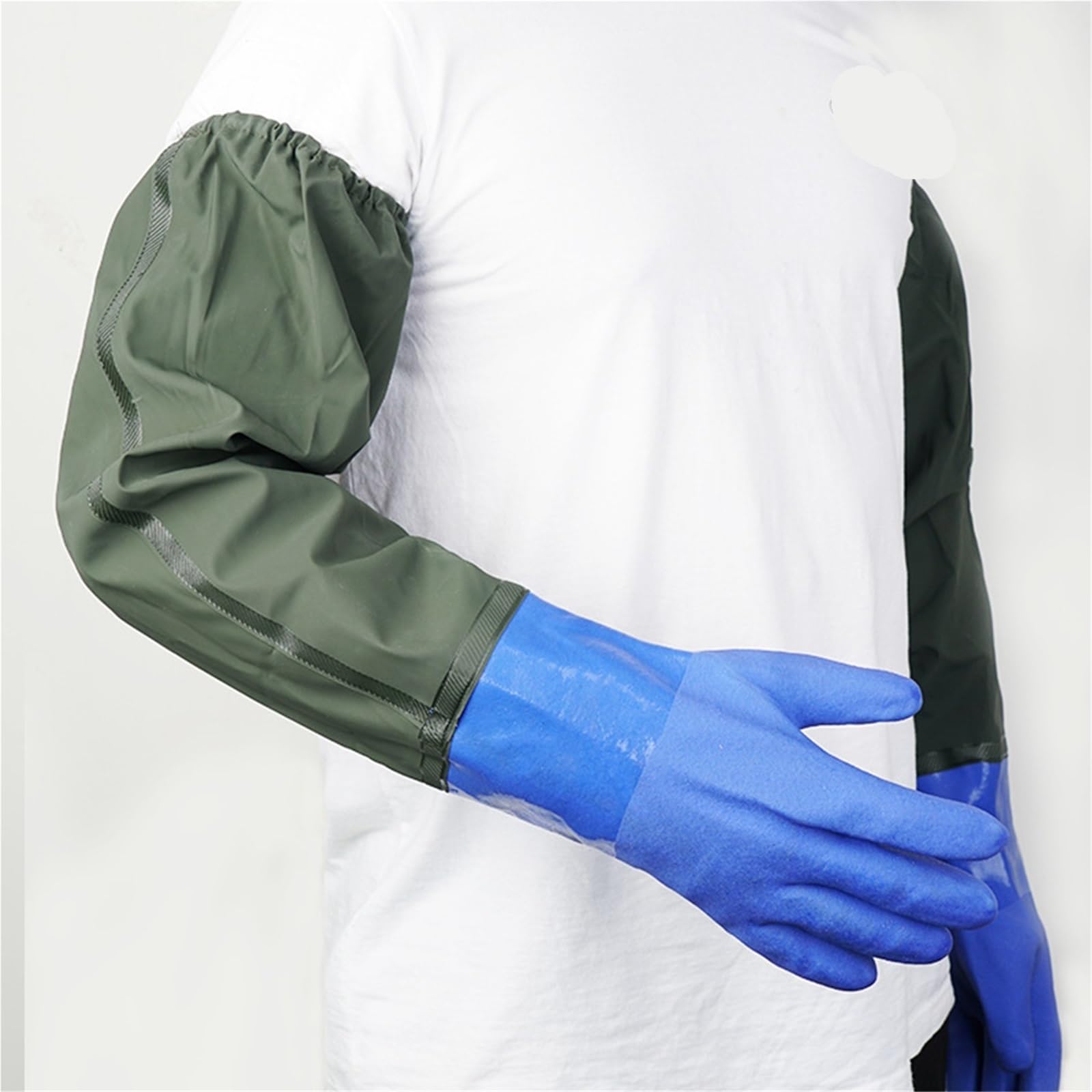 Guantes Jardineria Guantes impermeables de protección laboral, guantes alargados y gruesos, antideslizantes, resistentes al desgaste, de manga larga, for jardinería, pintura for el hogar