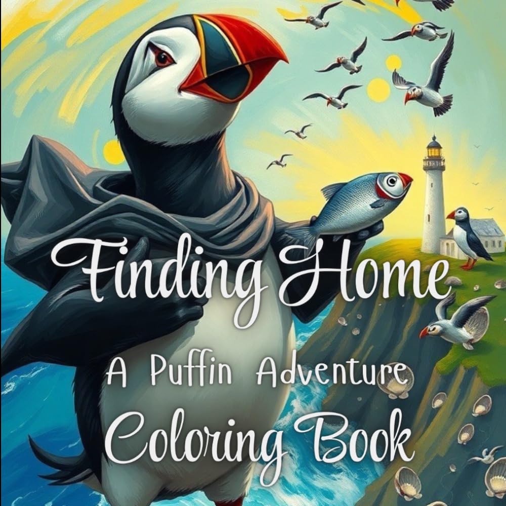 Finding Home: A Puffin Coloring Adventure