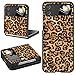 FQTBCEARI for Samsung Galaxy Z Flip 3 Case, Slim Fit Hard PC Shookproof Anti-Scratch Stylish Protective Case for Samsung Galaxy Z Flip 3 5G 2021 - Leopard Print