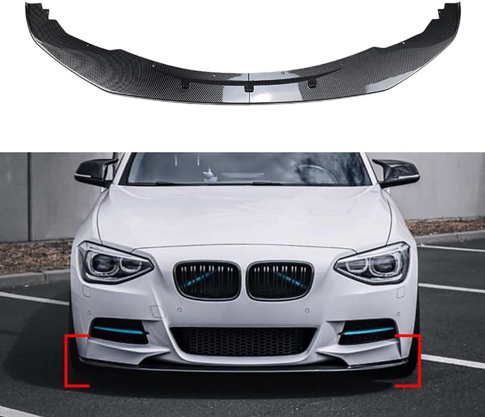 Car Front Spoilers for BMW 1 Series F20 F21 Prophase M Sport 2012-2014, Front Bumper Splitter Spoiler Front Bumper Lip Front Splitter Diffuser Spoiler Splitter