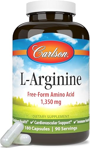 Miniatura 5 de Carlson Laboratories L-Arginina 180 Cápsulas, 0.3 Libra