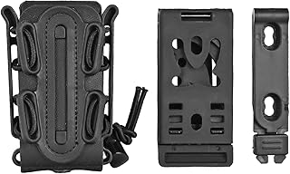 Molle Mag Pouch Pistol Magazine Holder, SABADO Open-top 9mm Magazine Holder with Tactical Battle Belt Clip&MOLLE Clip - SABADO