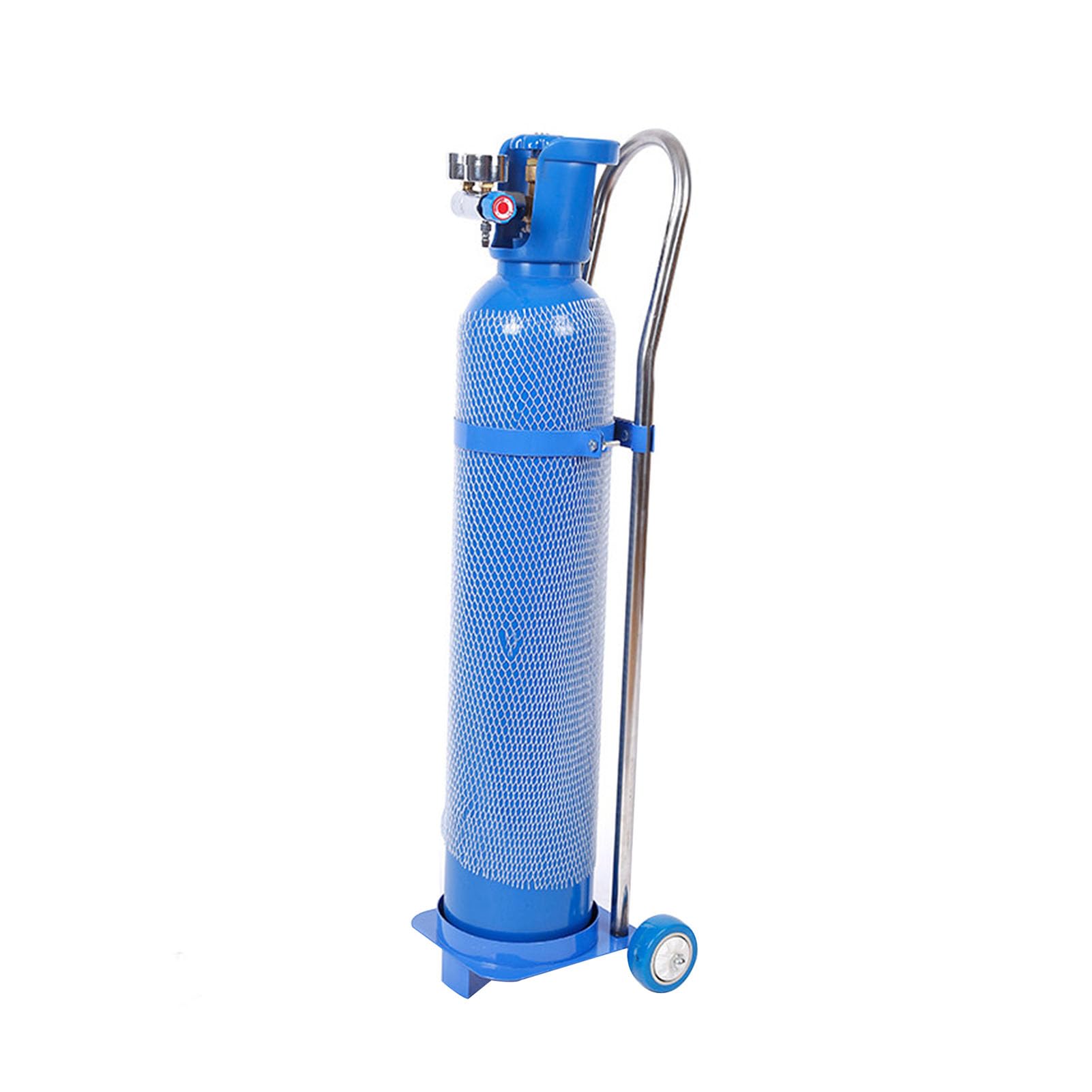 Supporto per bombola di ossigeno con ruote, carrello leggero e portatile per stoccaggio e trasporto del serbatoio di ossigeno, adatto per cilindri da 10 a 40 l