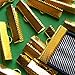 25mm or 1 inch Ribbon Clamp Crimps with Loop -- Gold