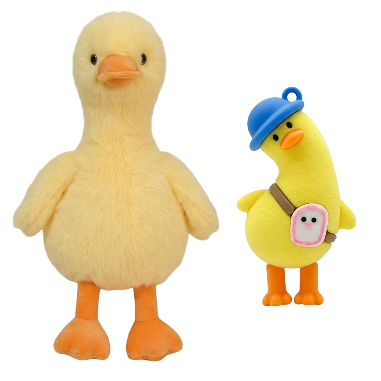 ZISHAN 30 Cm Duck Teddy, Duck Plush with Duck Keychain, Soft Ducks Plush and Ducks Soft, Comforting Bedtime Companion, Emotional Support Stuffed Animal for Travel and Daily Activities