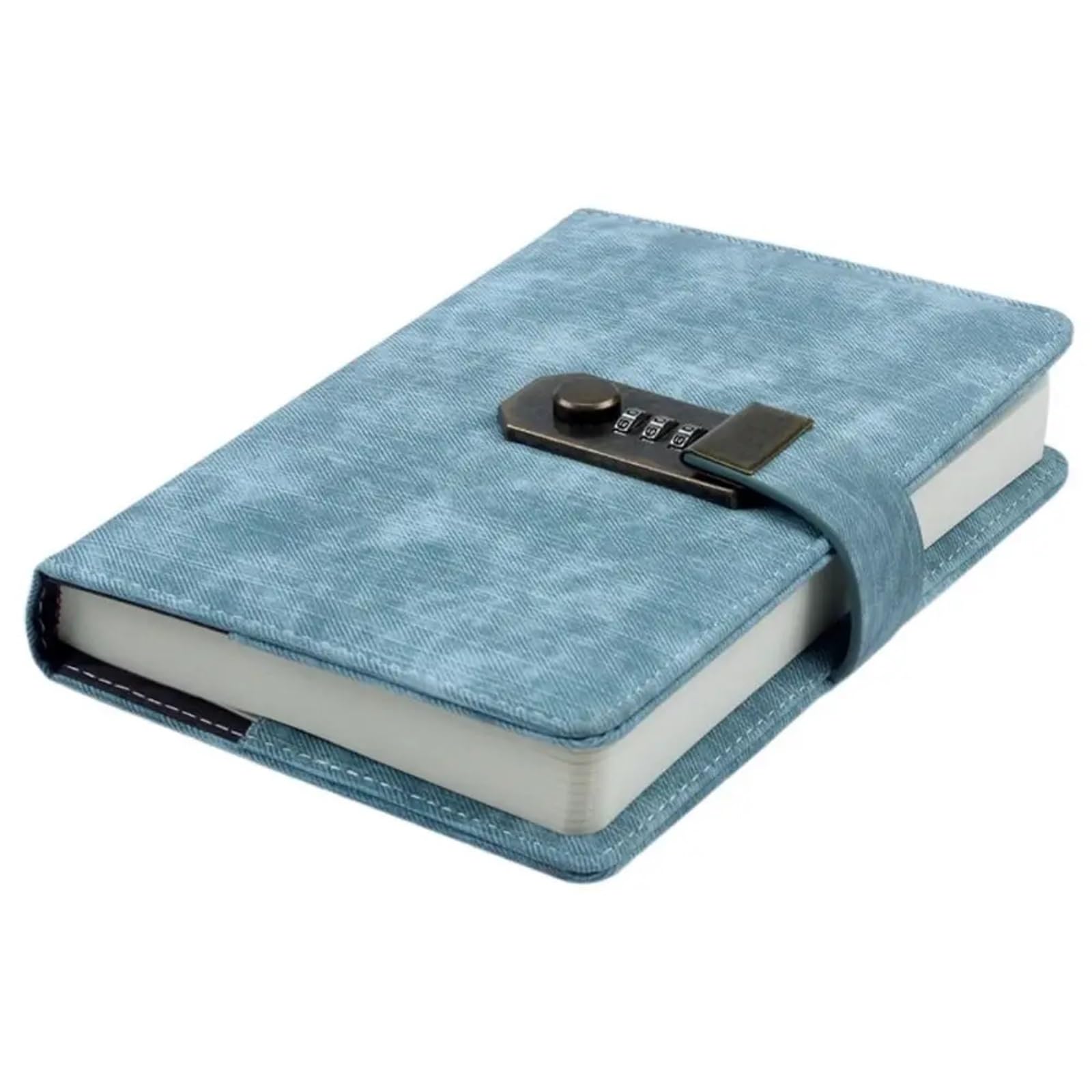 Tagebuch Mit Schloss PU-Leder-Einband, Tagebuch, Buch mit Schloss, mit Codeschloss, Passwortsperre, Notizbuch, verdickt, Retro-A5-Notizbuch for Mädchen(Green3)