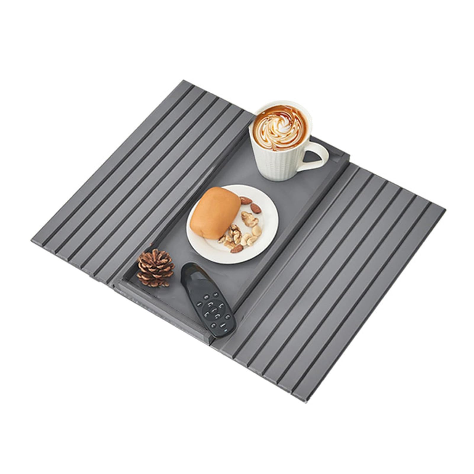 XCSDEW Sofa Tray,Bamboo Armrest Storage Rack,Silicone Anti-slip Layer On the Back,Suitable for Placing Cups and Fruit