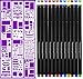 Produktbild Zeichenschablonen und Bullet Journal Stifte Set, 12 Schablone zubehör & 12 Farben Zeichnung Stift Malstifte auf Wasserbasis Art Marker Fine liner für Tagebuch,Scrapbooking