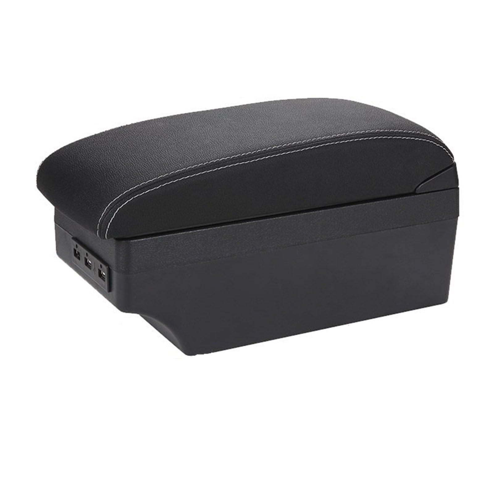 Car Armrest Compatible With C1 Car Armrest Box Interior Parts Storage Box With USB Lights Accessories Modification Center Console Armrest(White line)