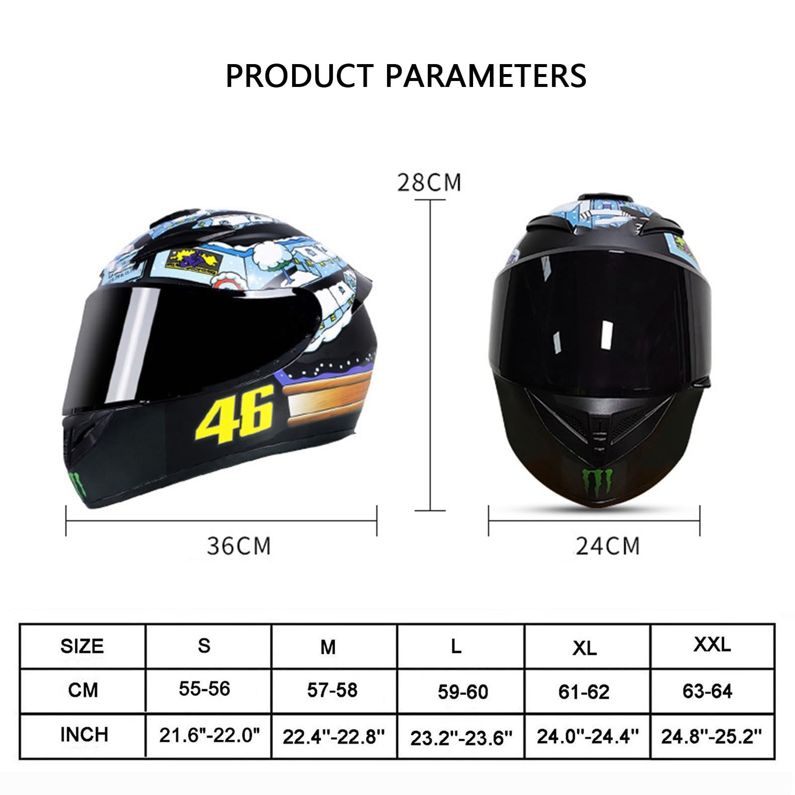Casco De Moto Integral,Casco De Motocicleta Integral Abatible Aprobado Dot/ECE con Visera Solar Casco De Ciclomotor Integrado para Jóvenes Hombres Y Mujeres