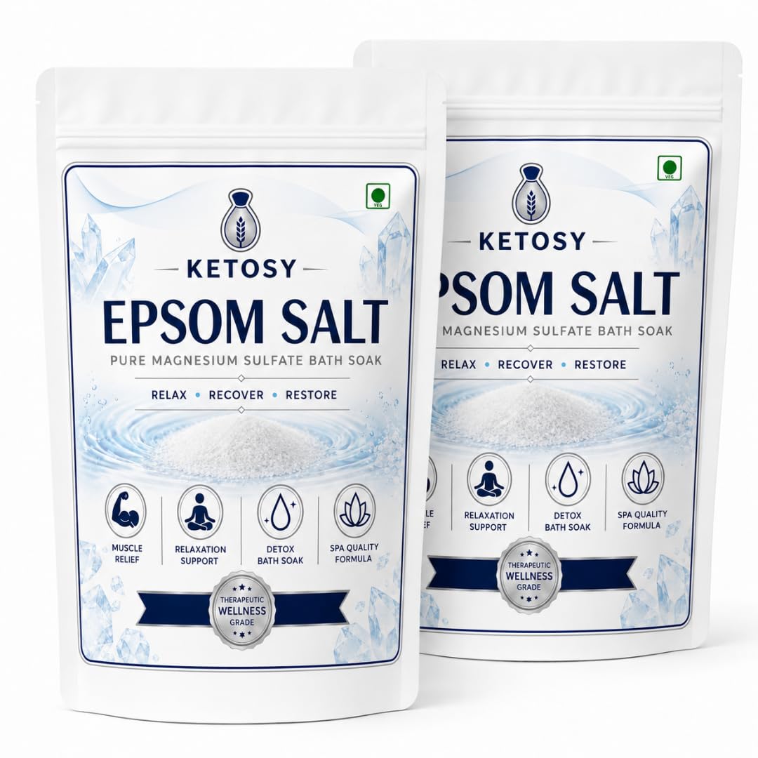 Epsom Salt - 2kg | Pure Magnesium Sulfate Powder for Bath Salt Pain Relief | Supportive Pure Epsom Salt for Foot Soak, Relaxing Bath Rituals, Pedicure, Plant Care, Muscle Relaxation and Body Detox Salt Tub | USP Grade Crystals-image-17