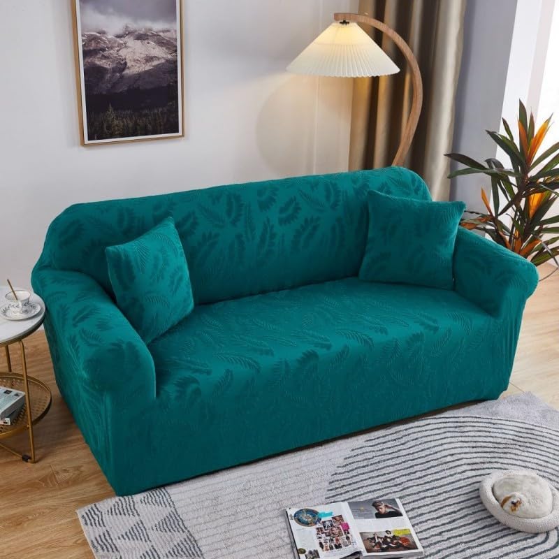 Miniatura 3 de Fundas para sofá con estampado de hojas, fundas elásticas para sofá, impermeables y lavables, 1 pieza para sala de estar, protector antideslizante