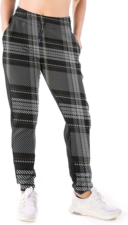 womens plaid jogger pants