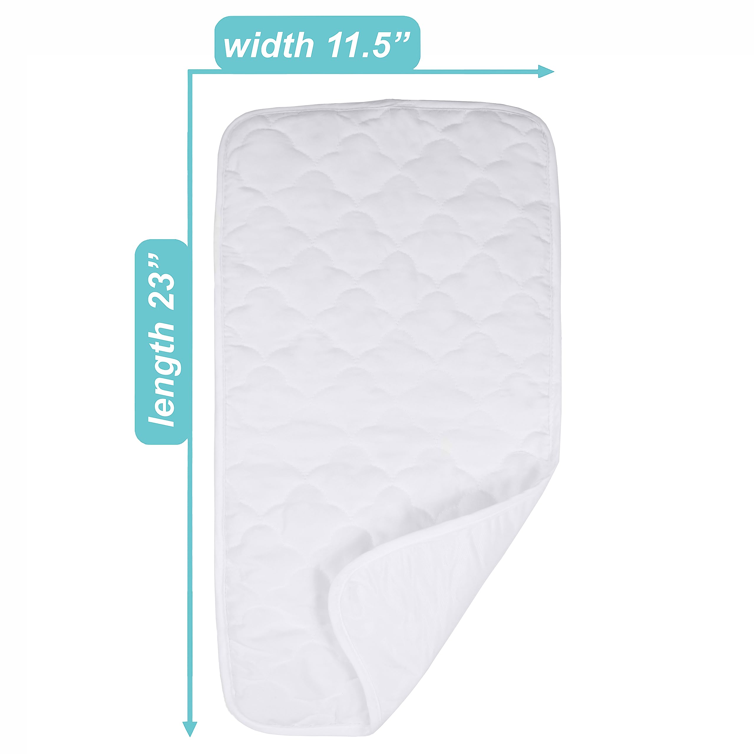 American Baby Company Forro acolchado de microfibra ultrasuave impermeable para cambiador, 11.5 x 23 pulgadas, 3 unidades