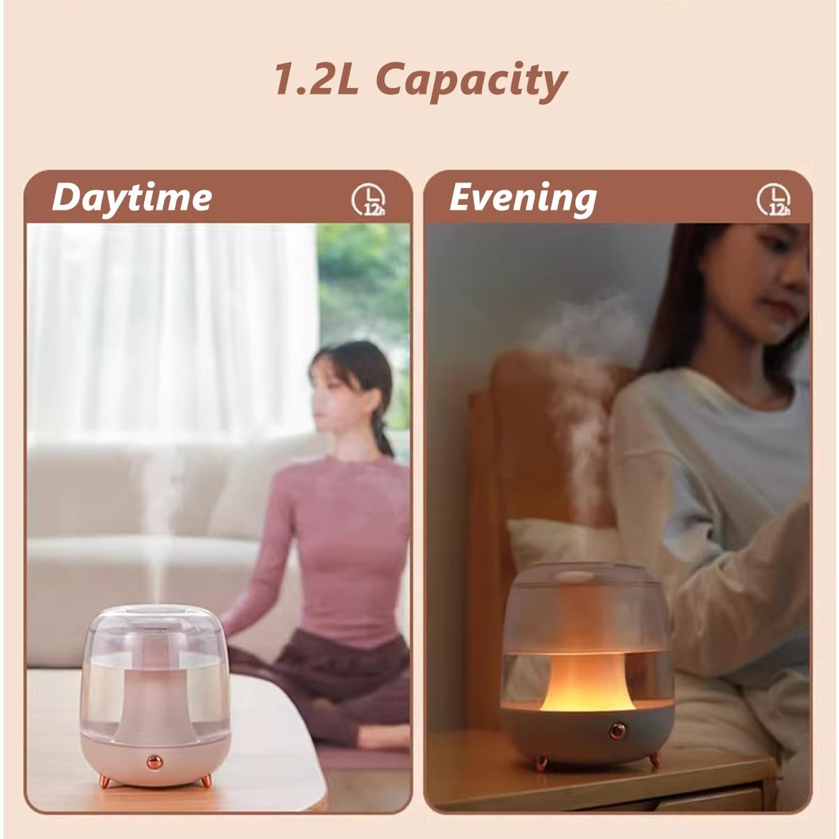 Humidificador de aire, humidificador de niebla fría de 1,2 L para bebé, humidificador personal USB con dos modos de pulverización, humidificador evaporativo ultra silencioso para el hogar u oficina