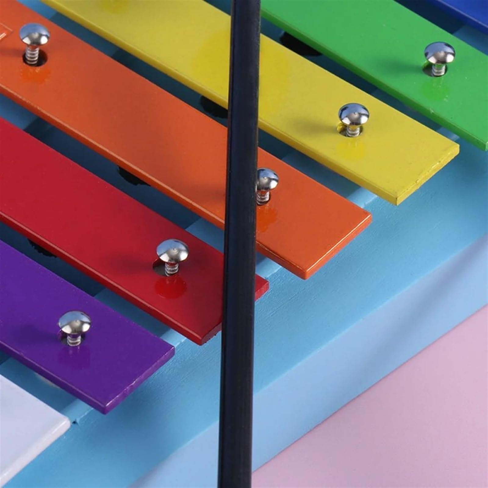 Ksylofon Muzyczny 13 Nut Glockenspiel Ksylofon Kolorowe Metalowe Klawisze Perkusyjny Rytm Ręczny Instrument Muzyczny
