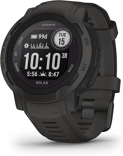 Garmin Instinct 2 Solar Rugged GPS Smartwatch, Graphite - 1
