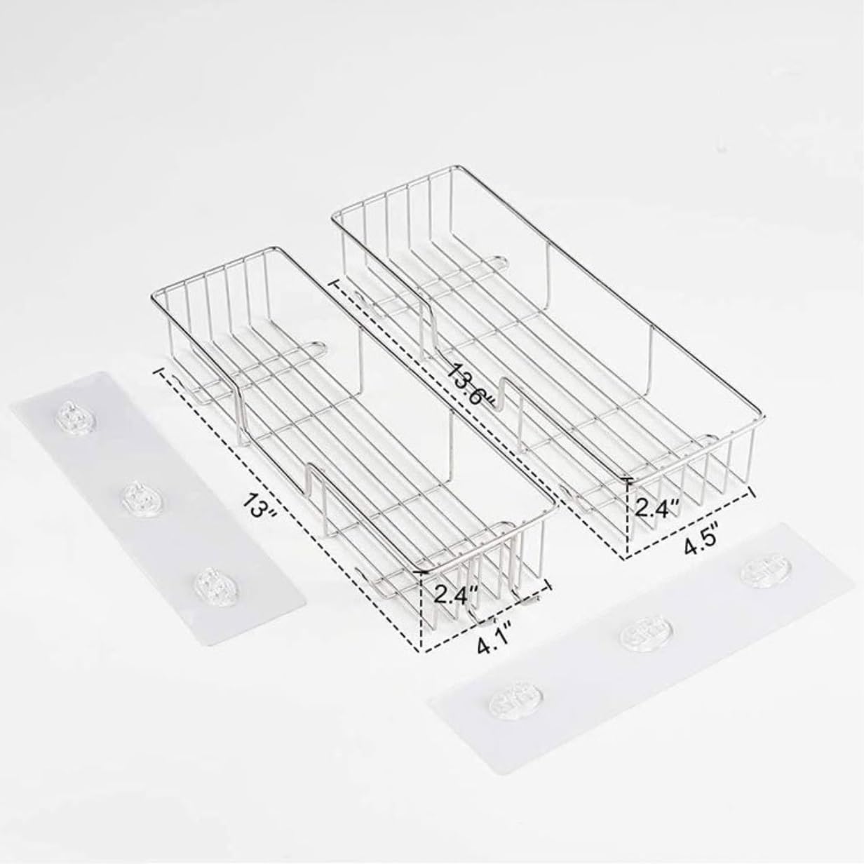 Mensole Bagno Mensola per Organizer per Doccia, Adesivo, Senza Trapano, per Bagno, con Ganci, Supporti per Durevoli Accessori