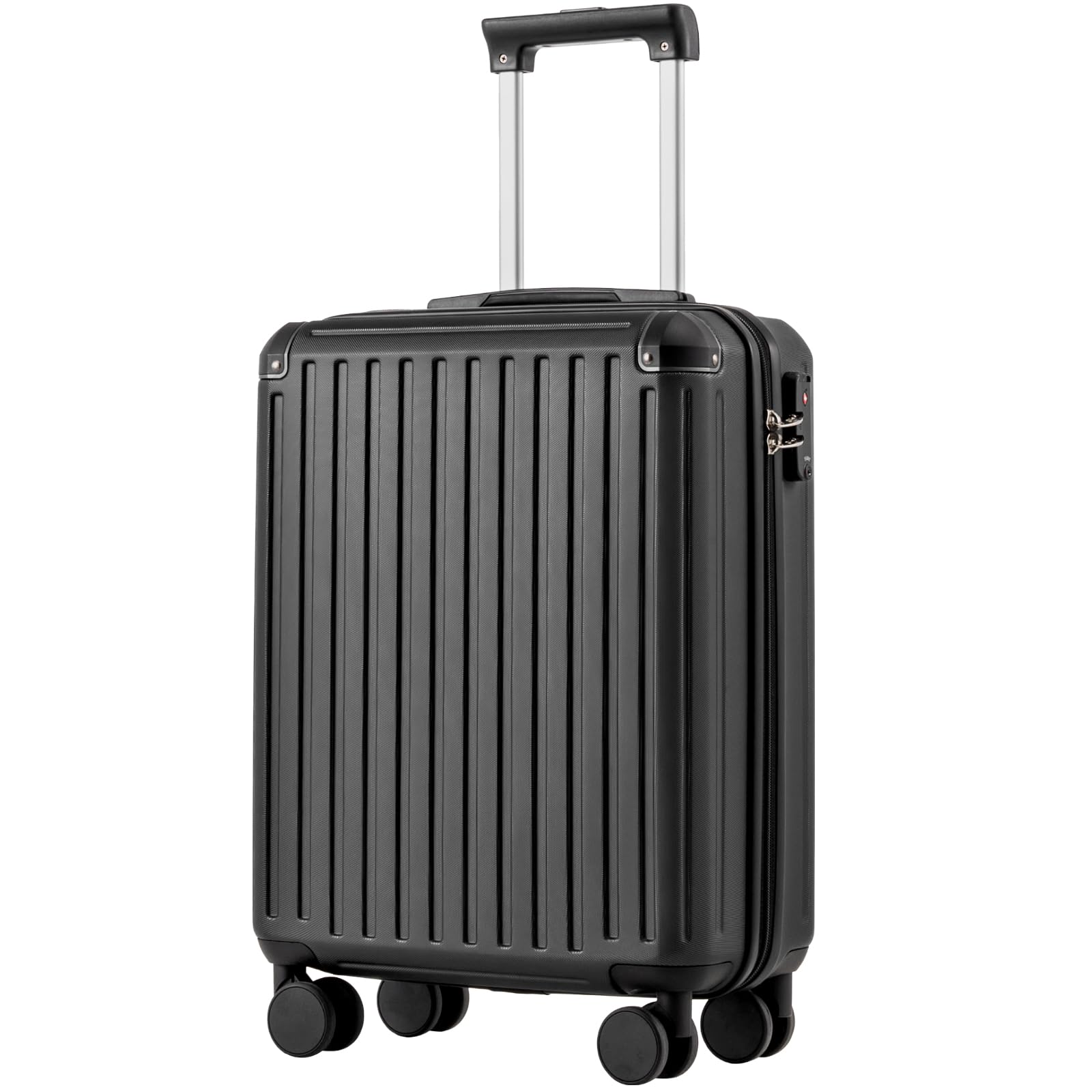 COOLIFE Kabinenkoffer 55X35X20cm für Ryanair Flugzeug Handgepäck Kabinengepäck Hartschalenkoffer mit TSA-Schloss und 4 Zwillingsrollen 2 Jahre Garantie