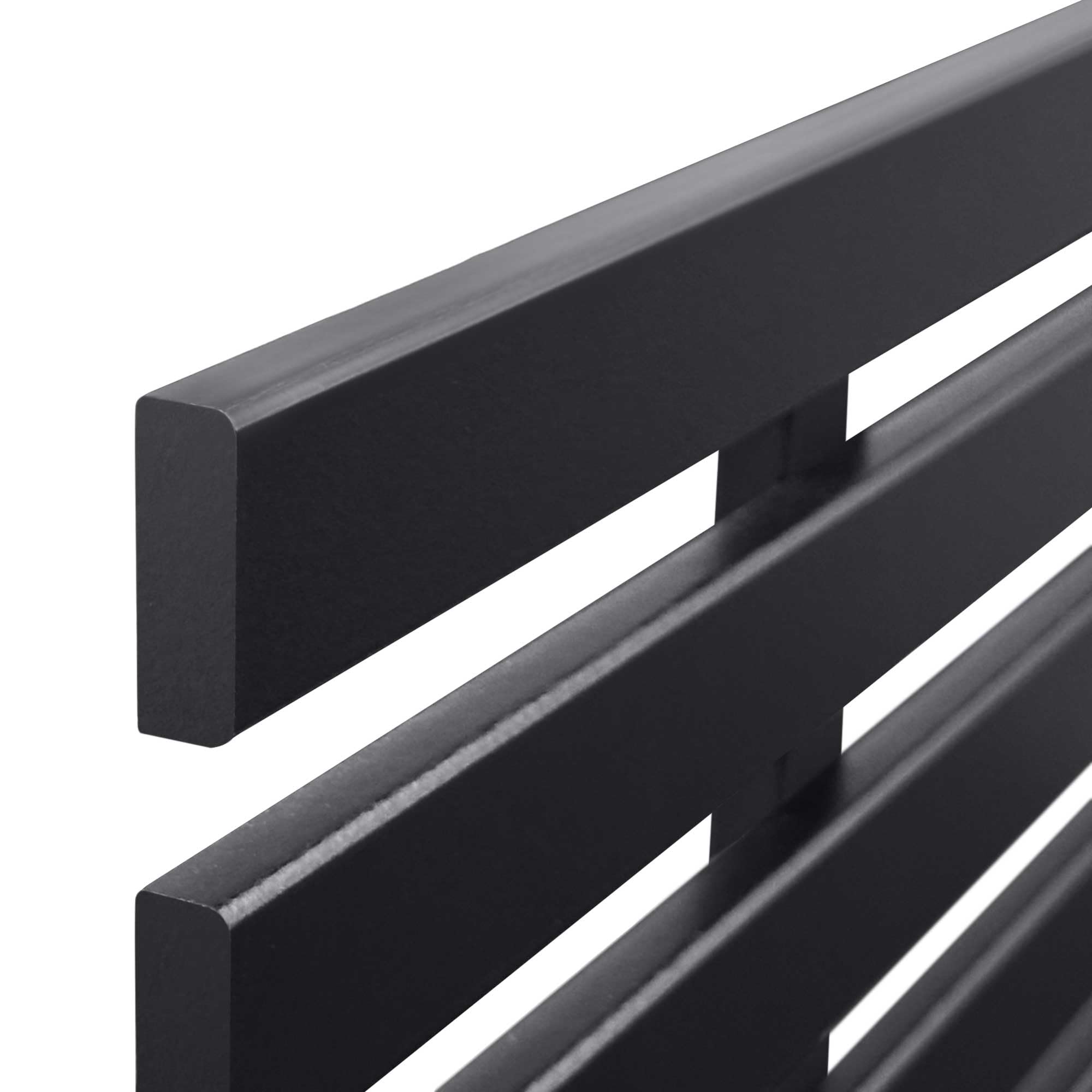 DHOME Testiera con Mensole in Legno Riciclato DM da Appendere alla Parete Stile Pallet Letto Vintage Nordico Supporti Inclusi (Stile Giapponese, Nero Solido, 270cm)