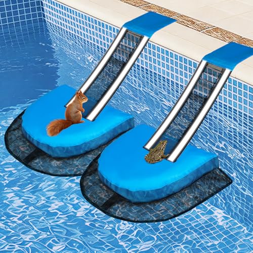 SDLDEER Animal Saving Escape Ramp Critters 2Pcs Frog Saver Pads Ladder for Swimming Pools Lily Pad for Frogs Float Life Saving Wildlife Duck Creature Rescue Bridge Log Maintenance KitsBlue
