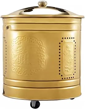 Fire Pit, Incinerator, Burn Barrel for Yard Waste, with Rollers, Used to Worship Ancestors or Leaf Trash Trash BurningXX-Large