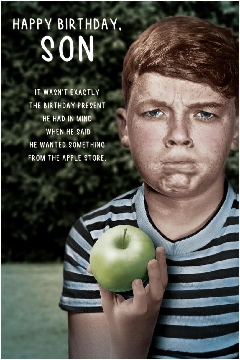 Happy Birthday , Funny Birthday Son Card, Apple Store, Son, Greetings