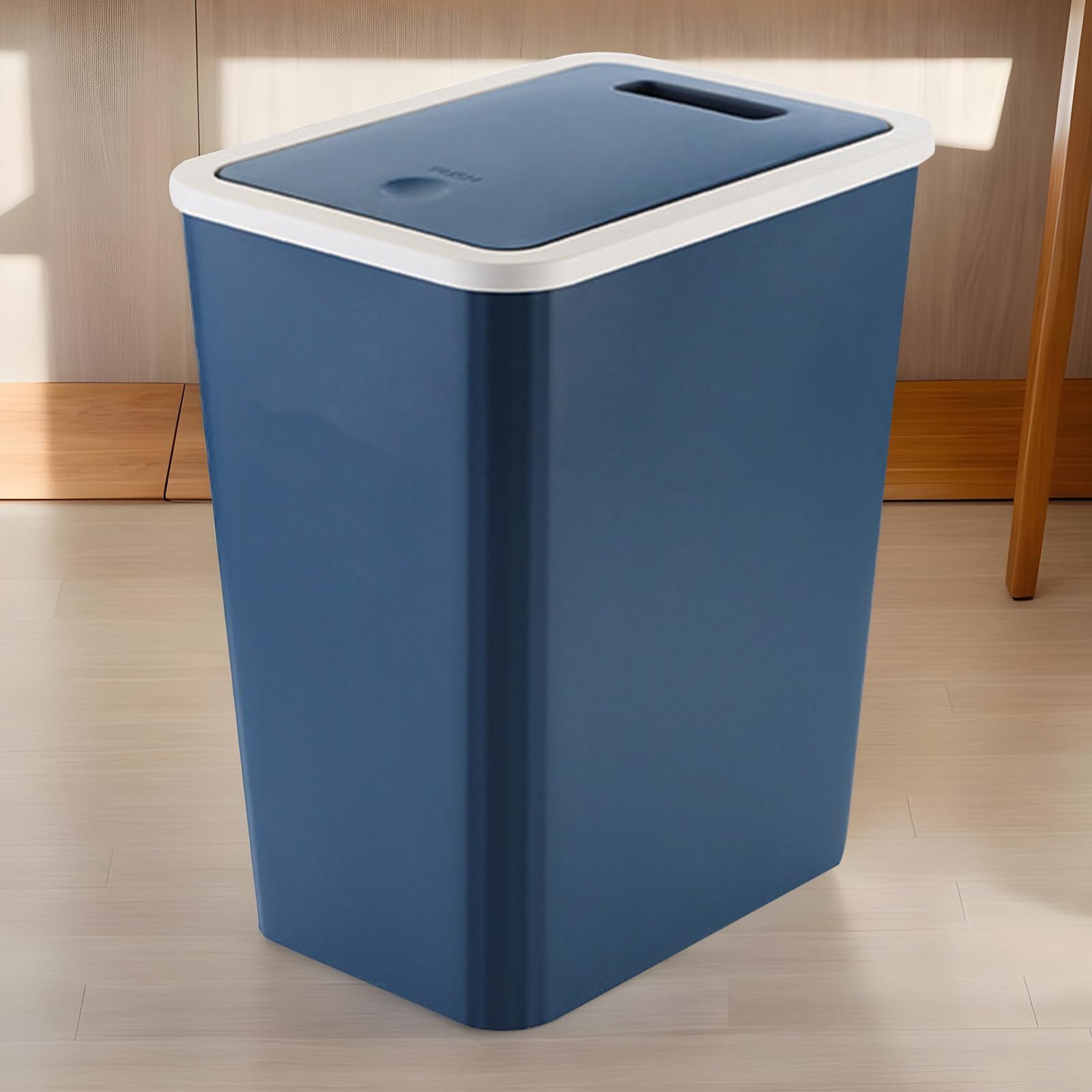 13L Mülleimer Mit Druckknopf - Schmaler Abfallbehälter Für Küche & Bad