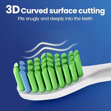 Toothbrush Heads Compatible with Philips Sonicare Electric Toothbrushes, 8pcs Replacement Brush Heads Fit for Any Philips Sonicare Snap-on Toothbrushes, 4pcs White and 4pcs Black