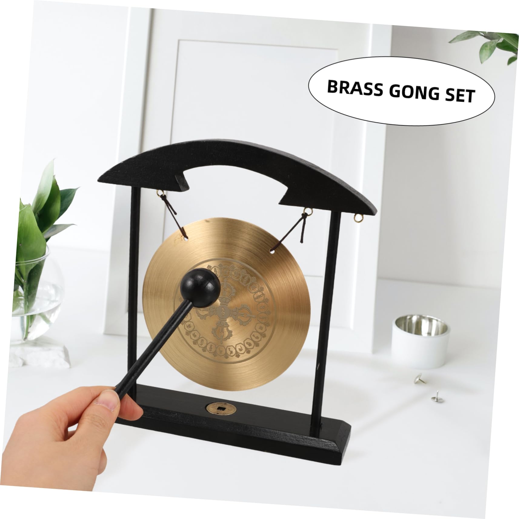 Gong de Latón Feng Shui con Soporte y Mazo para Hogar y Estudio