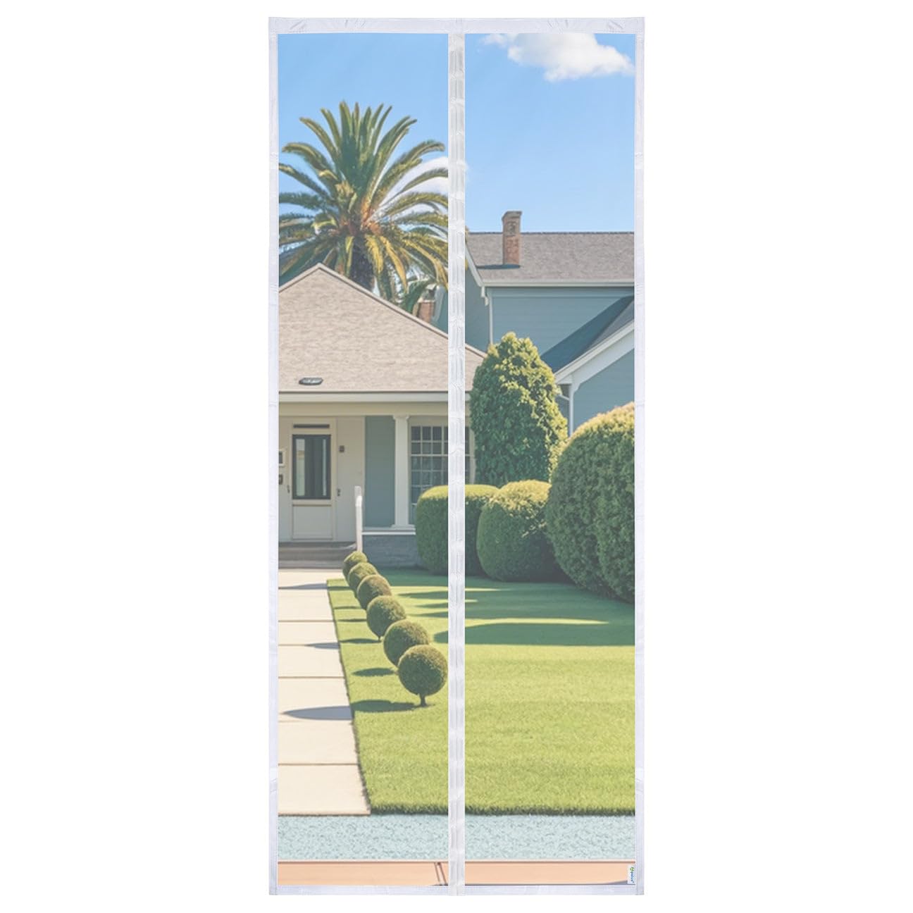 Apalus Prime Zanzariera con Magneti per Porte, 85x210 CM - Rete Fine, Tenda Totalmente Magnetica, si Chiude da Sola - Non Accorciabile (Prime Bianco)