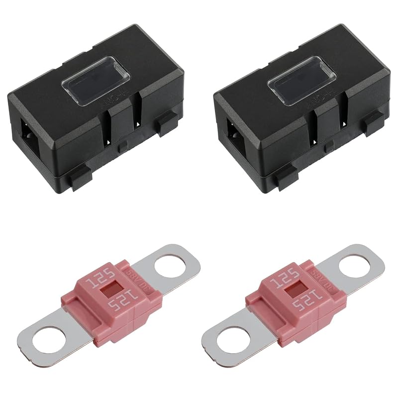 Porta-fusível ANS/Midi BOJACK com fusível para alta corrente 125 A – Conjunto com 2
