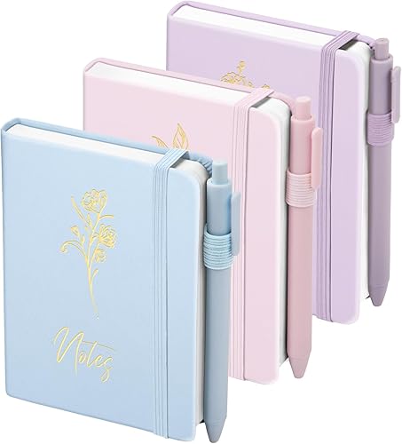 Miniatura 13 de 3 paquetes de cuadernos de bolsillo para diario, A6 pequeño, total 360 páginas, cuadernos para tomar notas, diarios para escritura, mini blocs de
