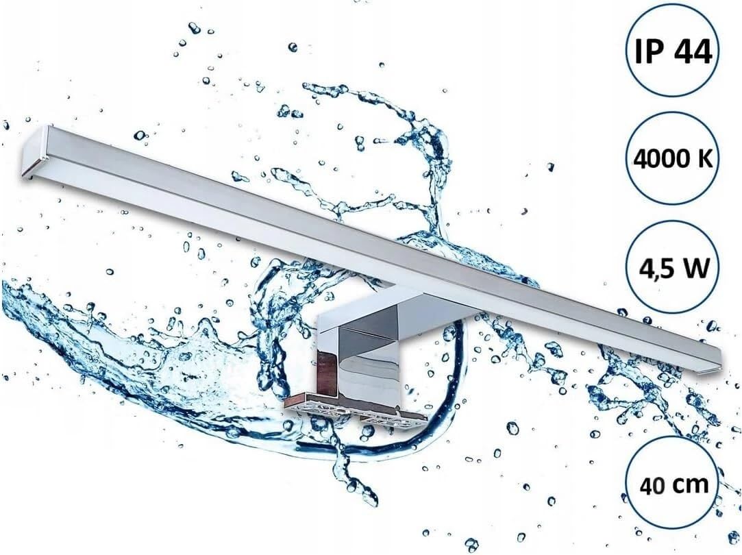 LED Spiegelschrank Badezimmer 50 cm – Badezimmerschrank mit Beleuchtung 4000K, Soft Close, IP44, Hängeschrank mit Spiegel und LED Licht – Weiß