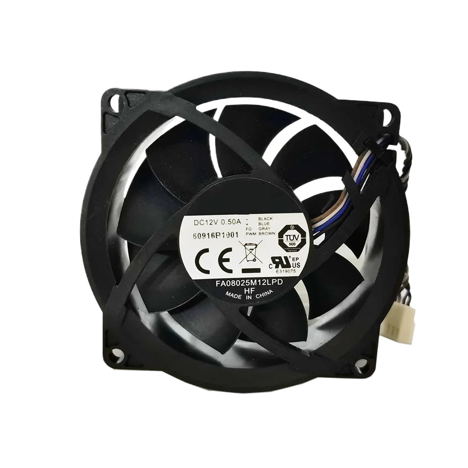 MOOEDJKL FA08025M12LPD 12V 0.50A 804057-001 80 * 80 * 25mm Cooling Fan 4pin