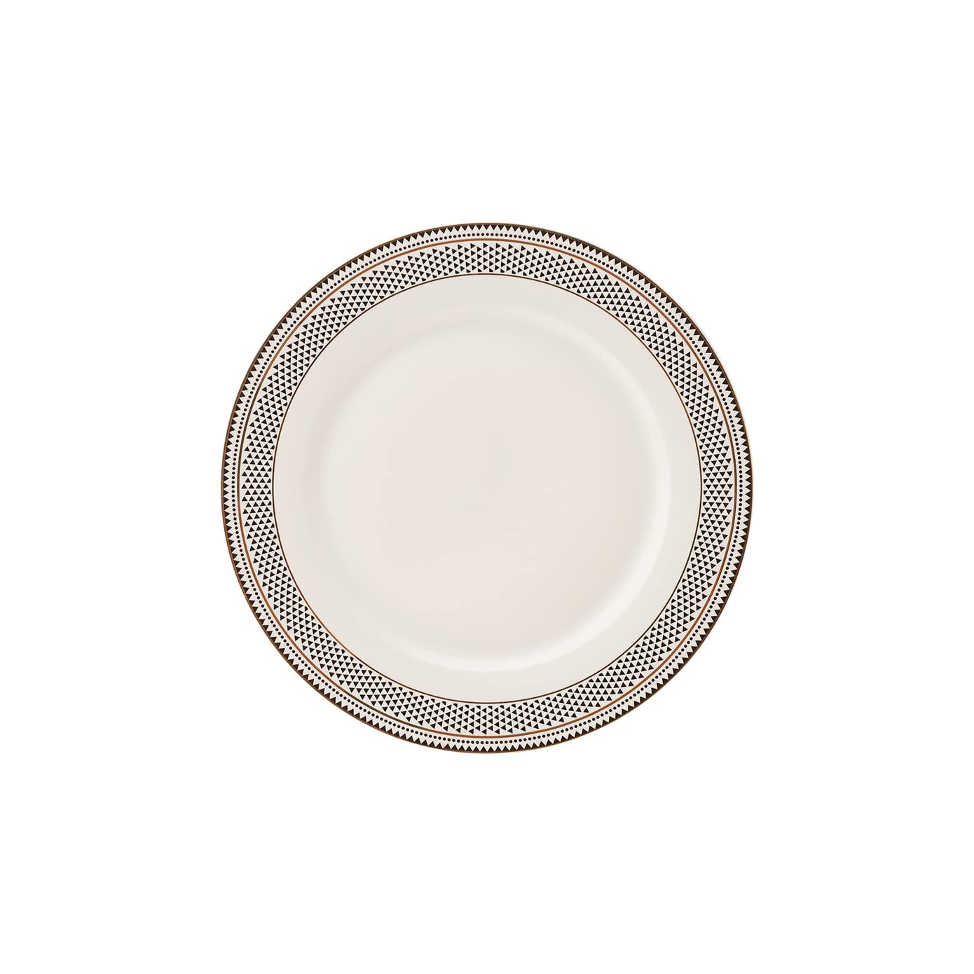 KARACA Ensemble de vaisselle en porcelaine Globe pour 6 personnes - Service de table 24 pièces avec assiettes et bols, ensemble de vaisselle rond et ensemble de dîner en or blanc