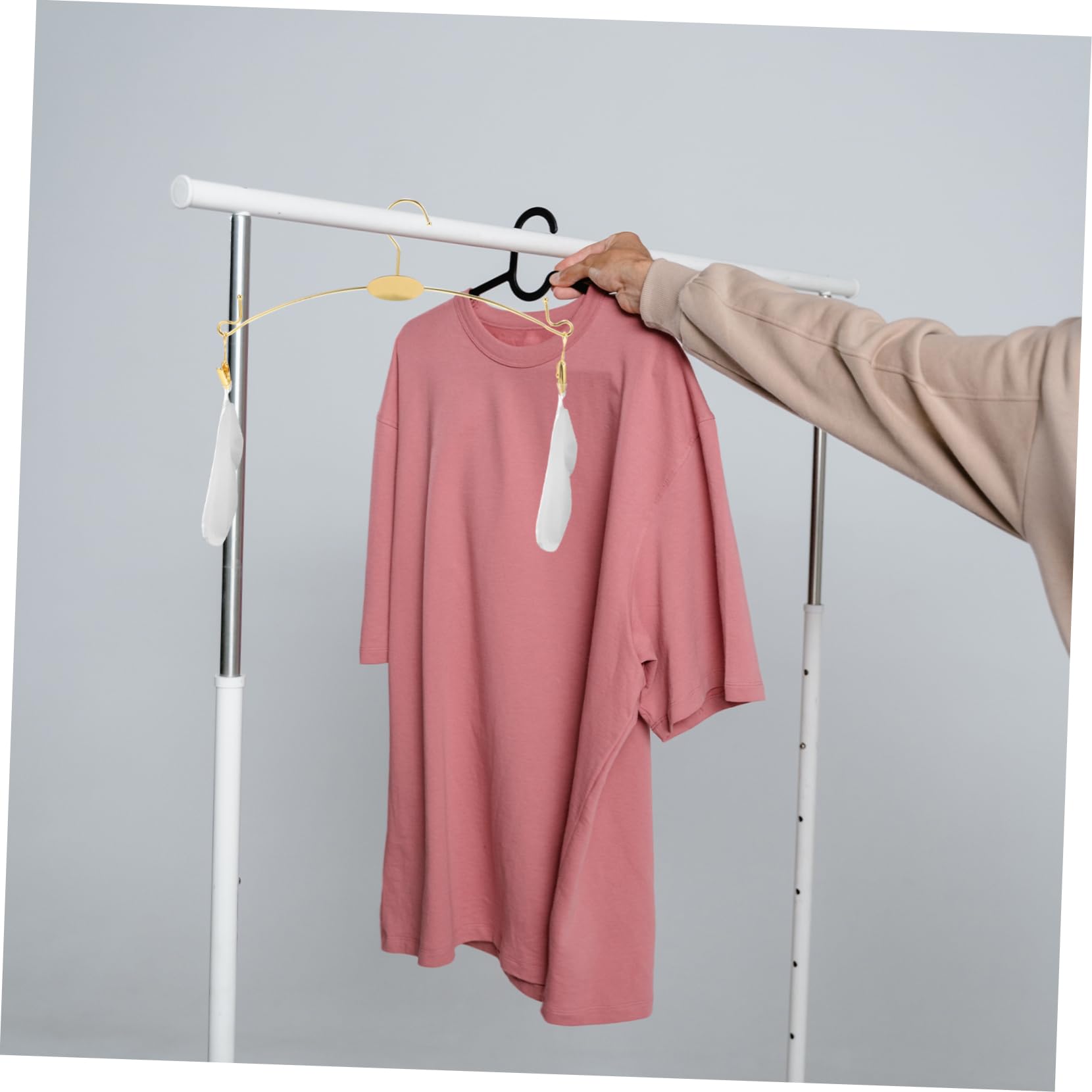 Grucce Clip per Pantaloni 10 Pezzi in Metallo Oro Antiscivolo