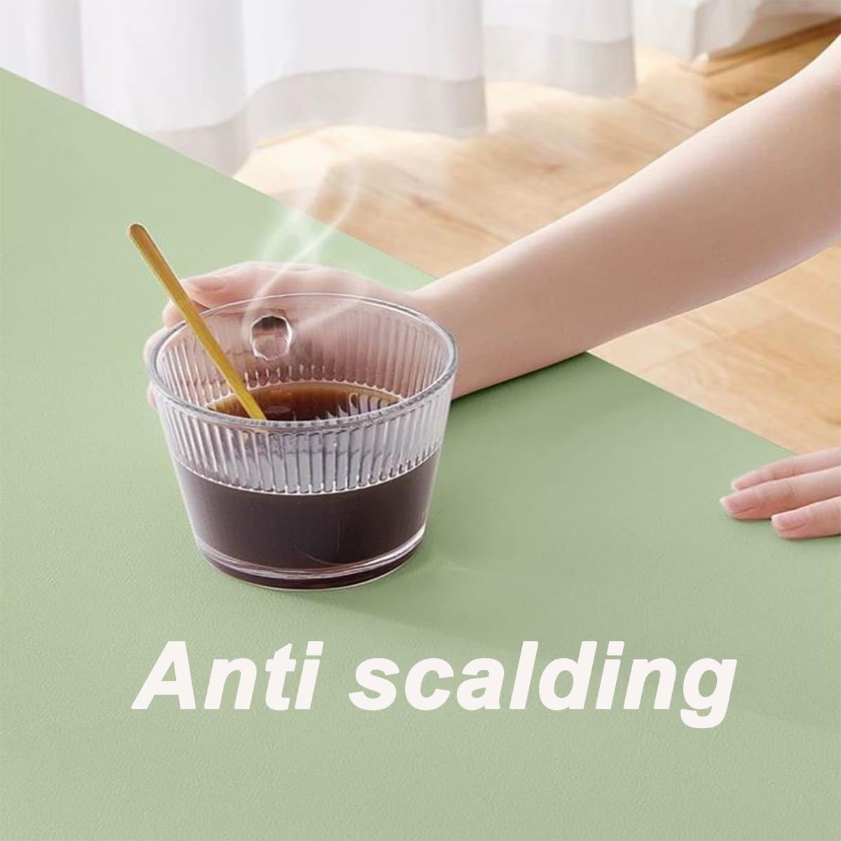 Alfombrilla de escritorio, protector de mesa de piel sintética PU, alfombrilla antideslizante para computadora de oficina, almohadillas de ratón impermeables grandes para juegos para trabajo, hogar