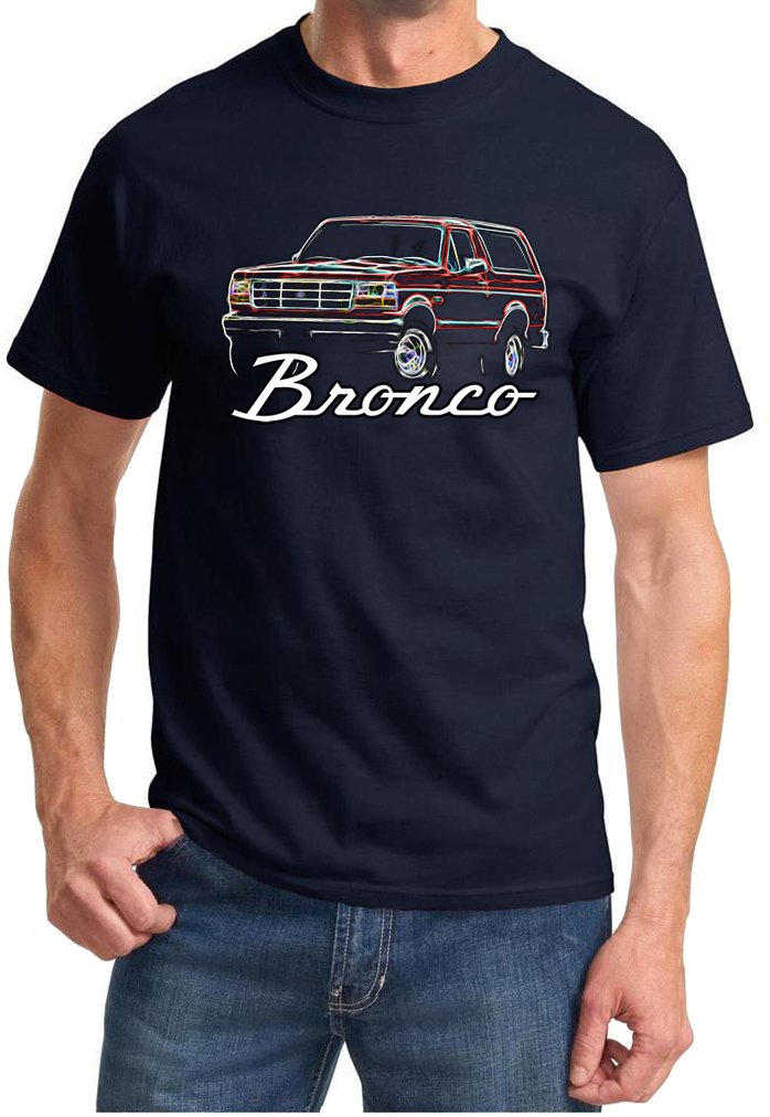1992-96 Ford Bronco Truck Neon Lights Design Tshirt