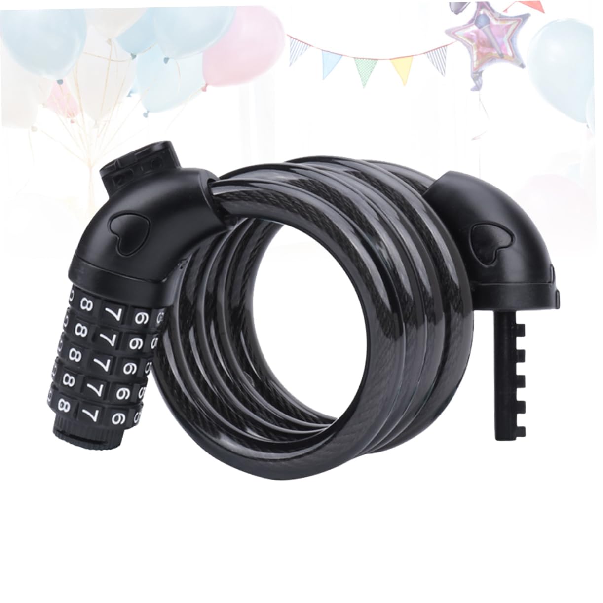 KESYOO Cable Combination Lock for Bikes Heavy Duty Password Security Lock Key Design for Bicycles Mountain Bikes Motorcycles and Scooters Black