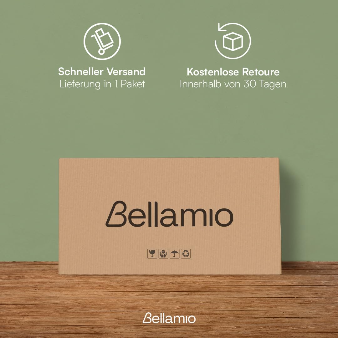 Bellamio Newa Badregal – Bambus Regal mit 3 Ablageflächen – Badezimmerschrank lackiert – Holzregal stehend für Badezimmer – Standregal schmal – offener Badschrank Natur – Badezimmermöbel 80x60x33 cm