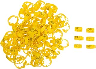 Kisangel 100pcs Adjustable Chicken Leg Bands Numbered Poultry Identification Rings for Easy Chick and Bird Identification Lightweight and Safe Material for Pigeons and Poultry Use