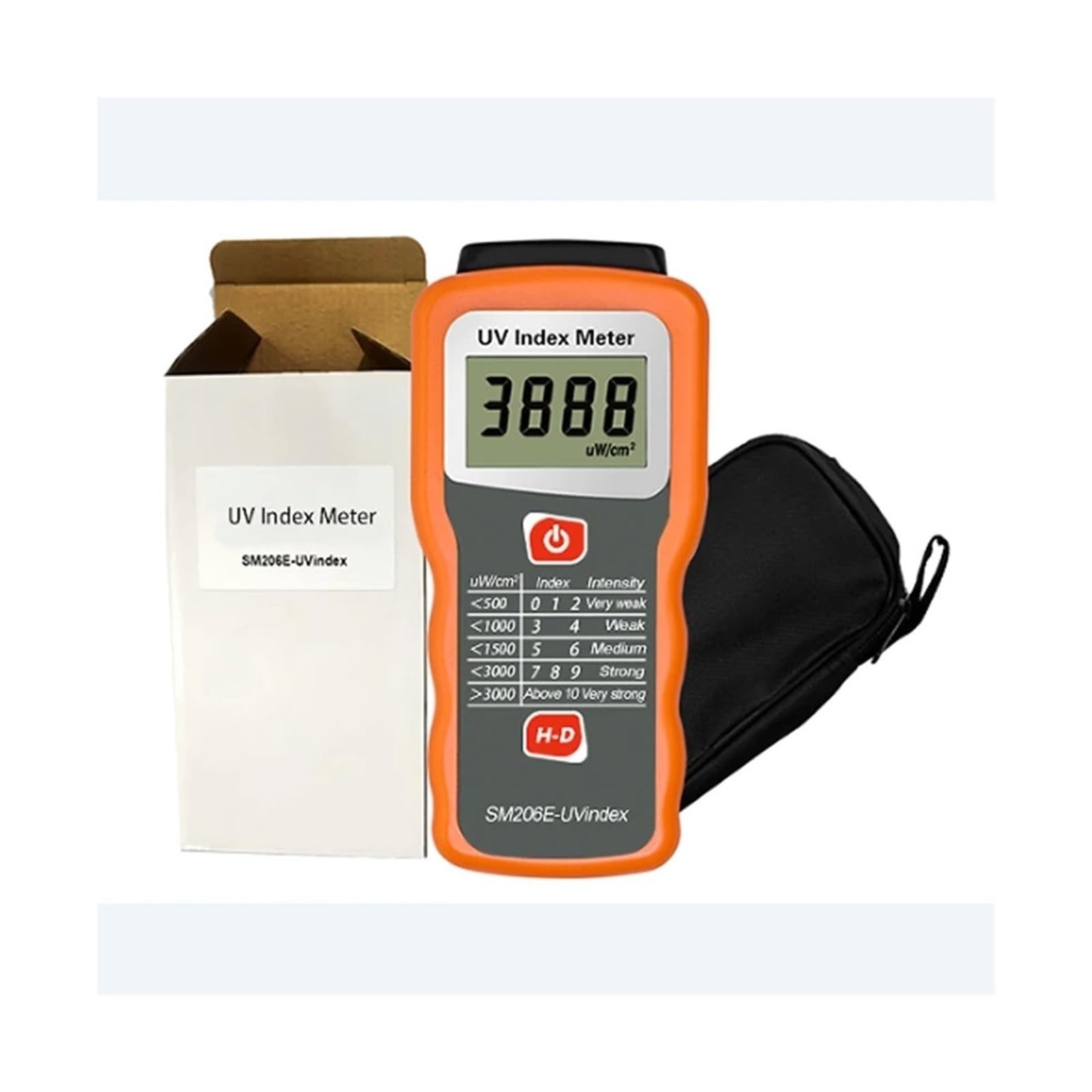 Belichtungsmesser, SM206E UV-Index-Messgerät Digitaler UV-Strahlungsintensitätstester UVA UVB im Sonnenlicht Solarfilm-Blockierdetektor
