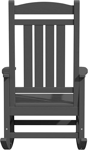 Vista 103 de Kingyes Mecedoras de polietileno de alta densidad para exteriores, sillas mecedoras para patio, deck, soportan hasta 330 libras, azul Azul marino