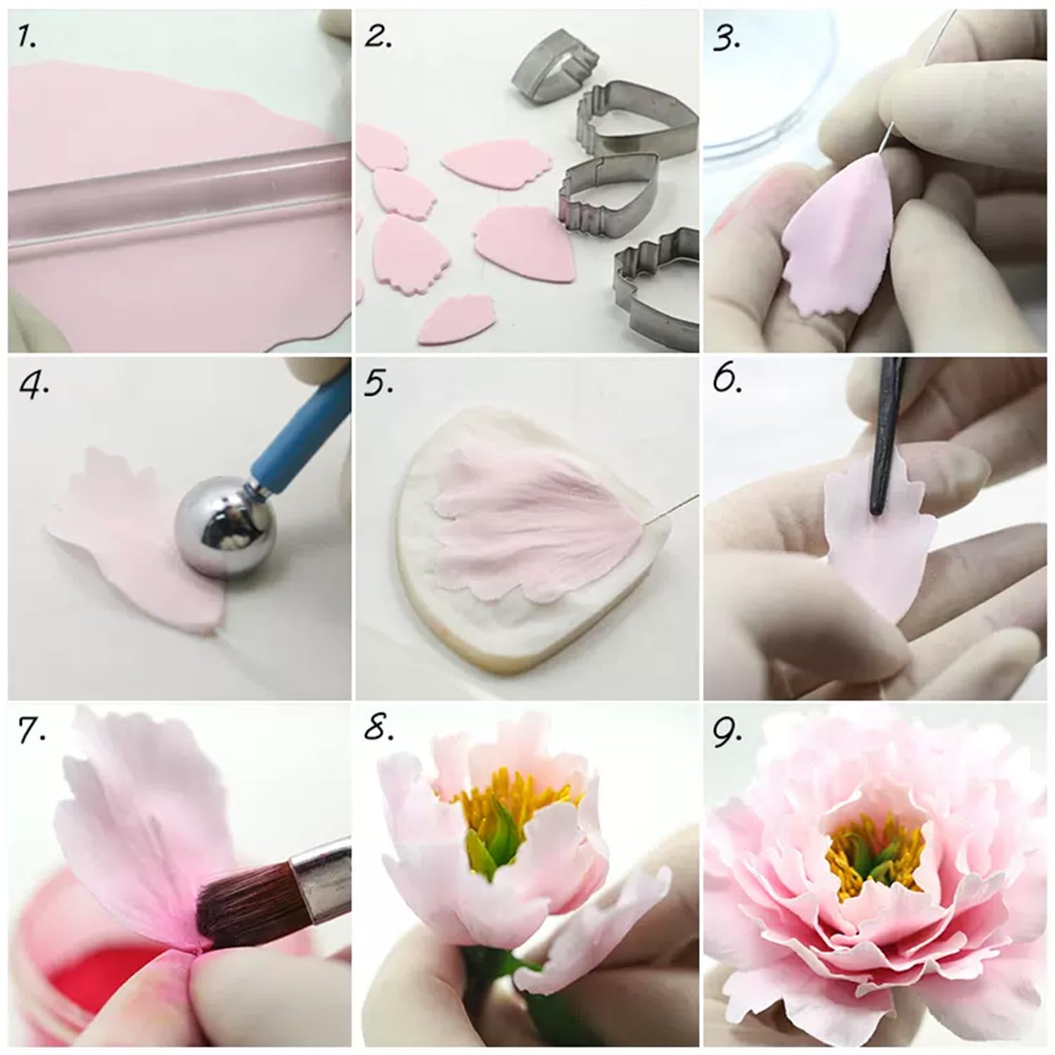 Peony Sugar Petal Veiner Molds - Silicone -7