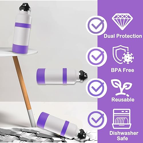 Miniatura 4 de 6 popotes de repuesto y bota protectora flexible para botellas de agua Hydro Flask de 12 a 24 onzas