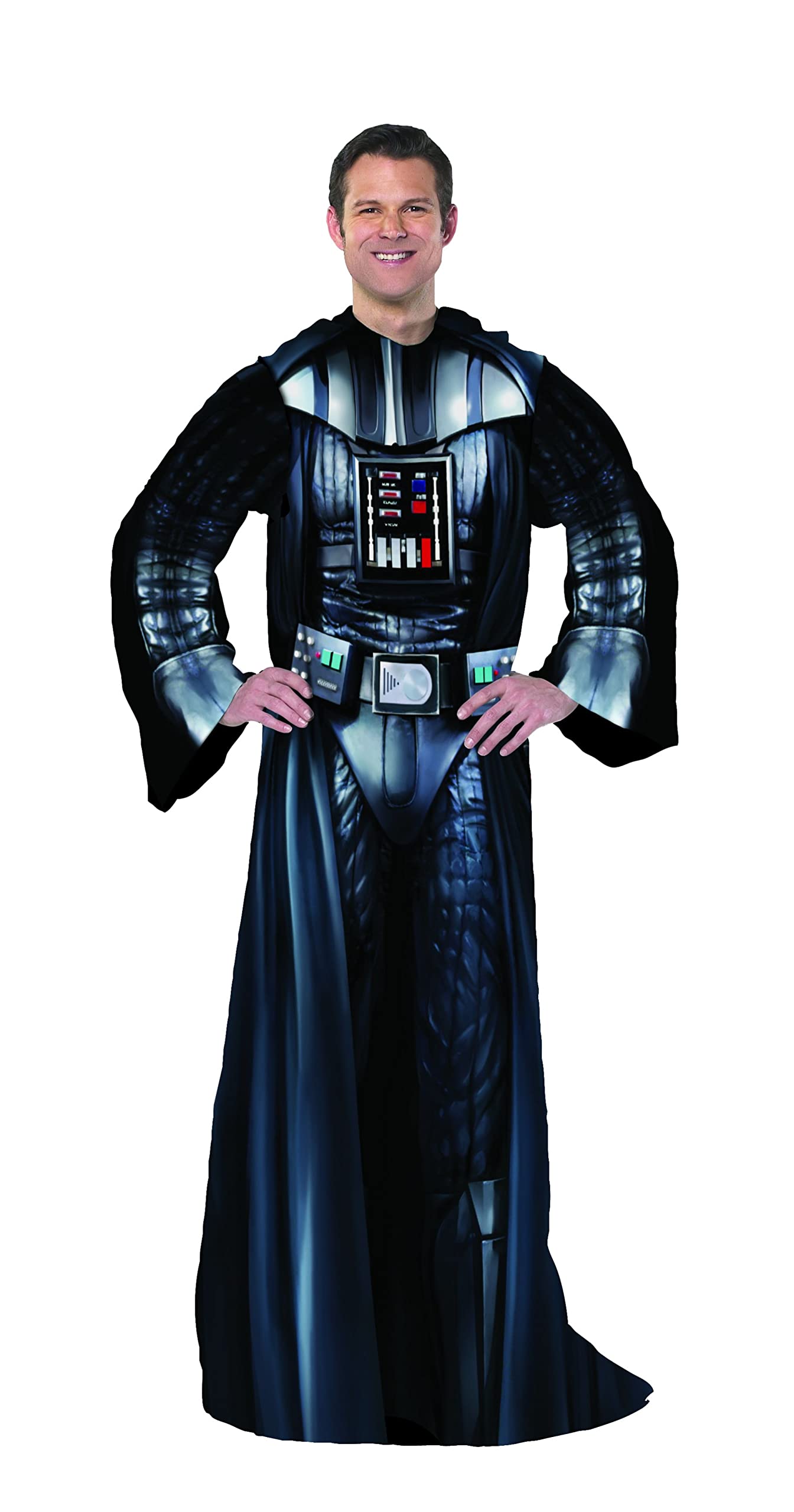 NorthwestStar Wars Being Darth Vader Adult Silk Touch Comfy Throw Blanket with Sleeves, 48" x 71"