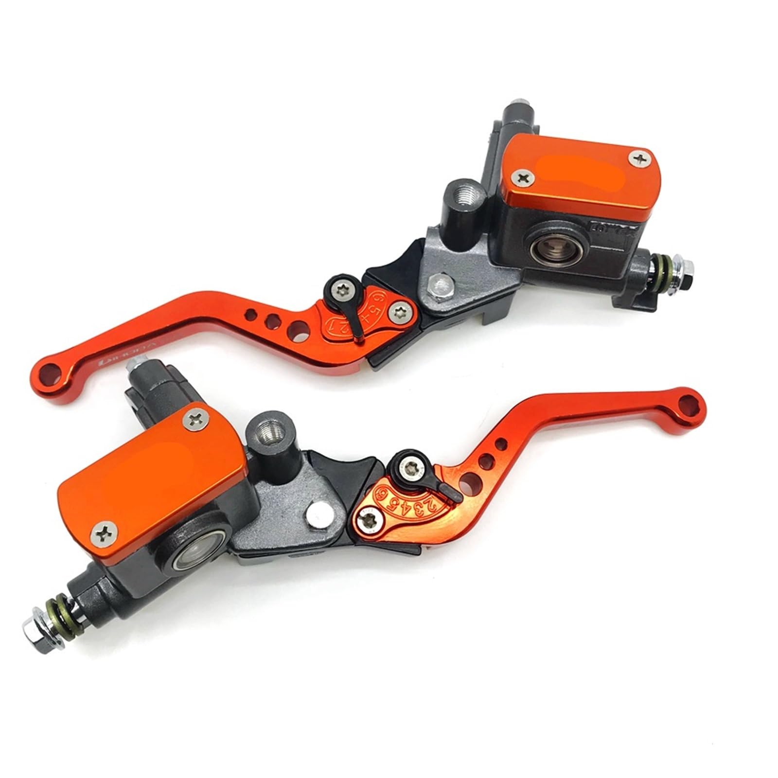 motocicleta freno Manetas Compatible con Honda Compatible con Yamaha Compatible con Kawasaki Cilindro Palanca de motocicleta Manillar Embrague hidráulico Motor de carreras 22 mm(Gold Left)